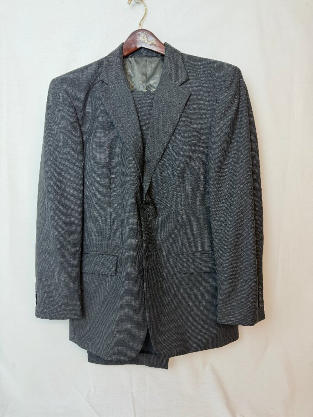 Oscar De La Renta Men's Gray Pattern Suit